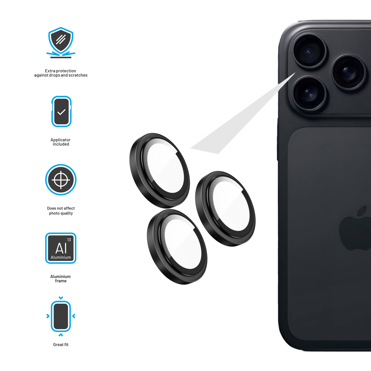 FIXED Armor Glass iPhone 17 Pro / 17 Pro Max – skla na čočky