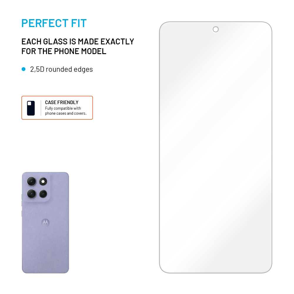 Tvrzené sklo FIXED pro Motorola Moto G86 5G/Power, 2ks, čiré