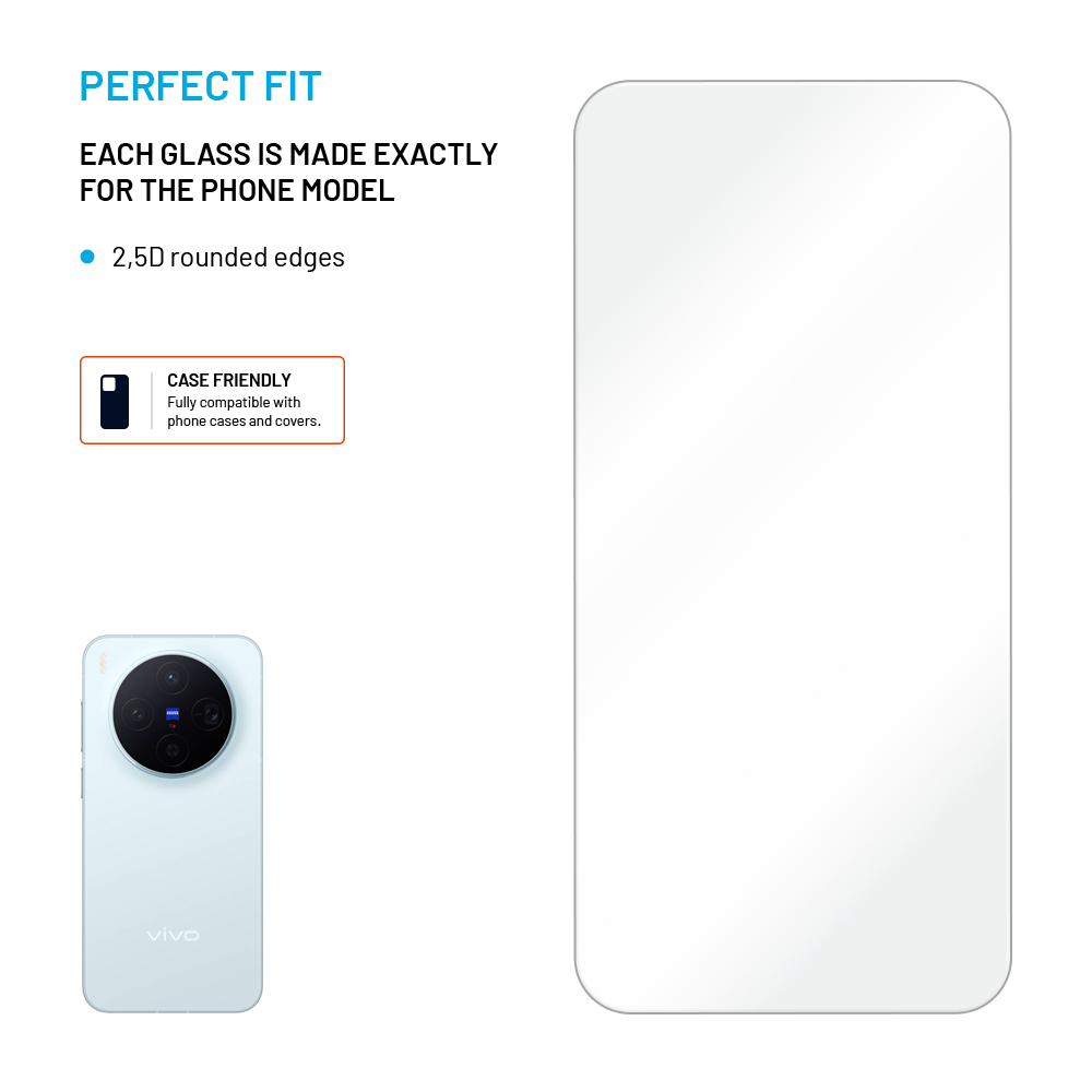 Tvrzené sklo FIXED pro Vivo X300, 2ks, čiré