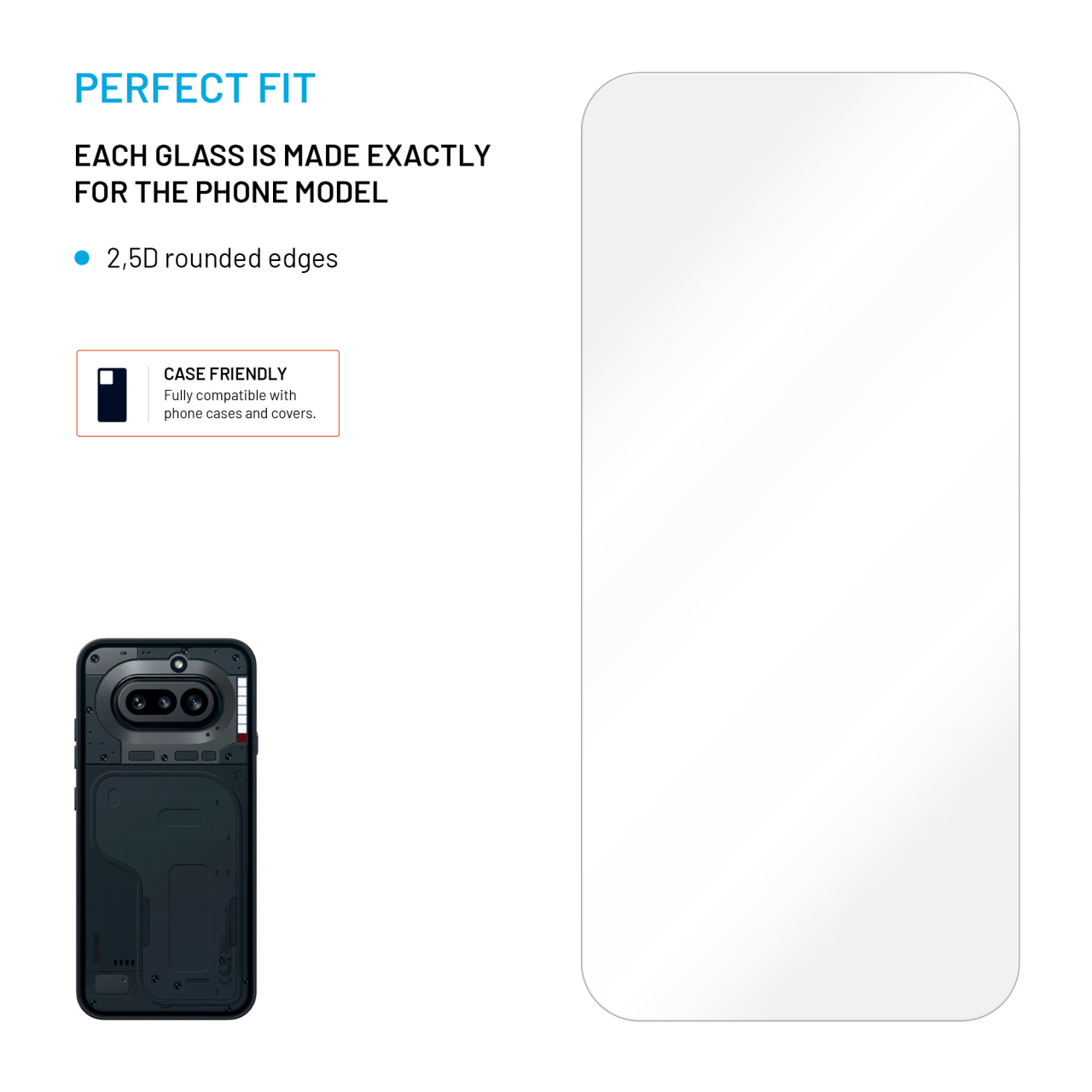 Tvrzené sklo FIXED pro Nothing Phone (4a), 2ks, čiré