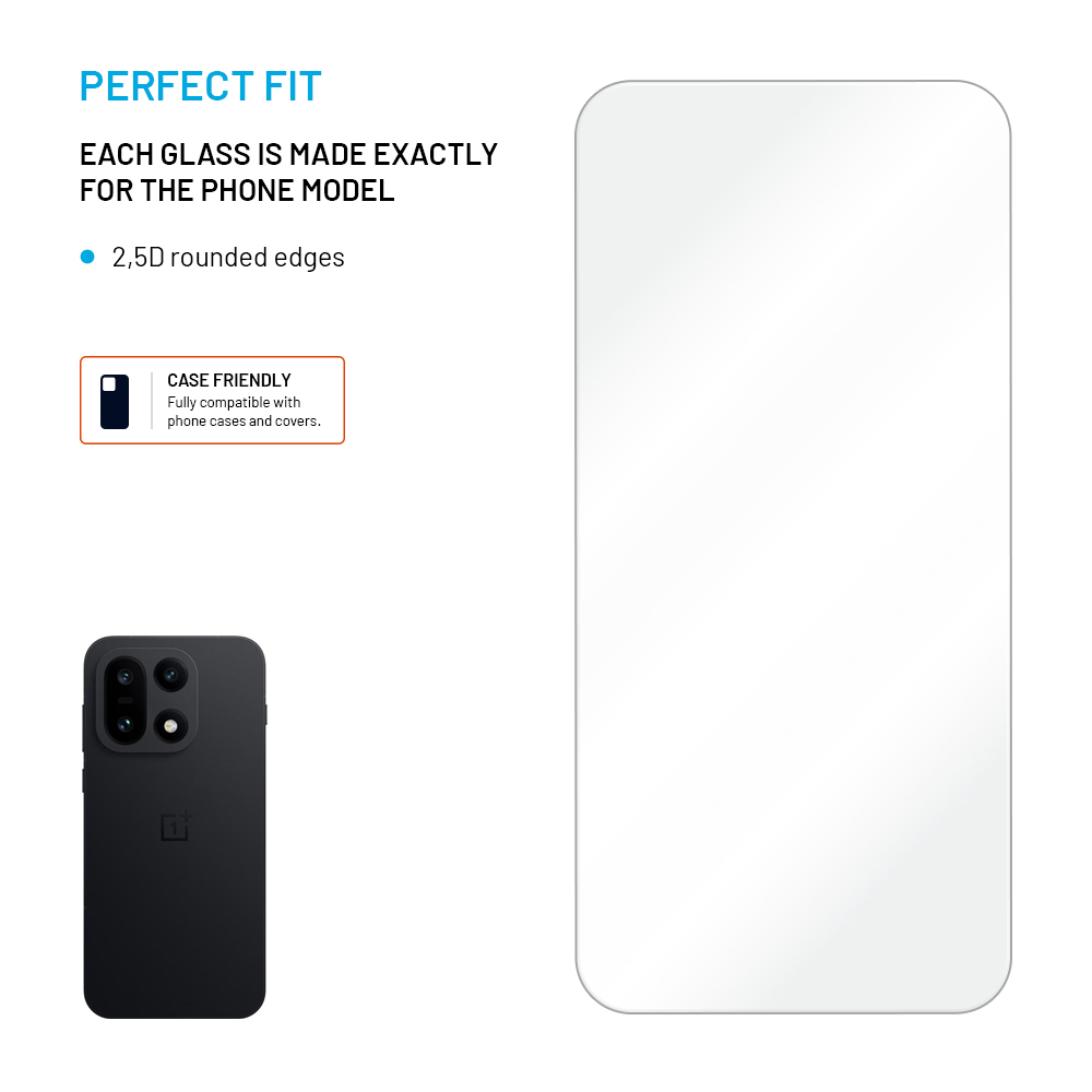 Ochranné sklo na mobil OnePlus 15 FIXED 2 ks čiré
