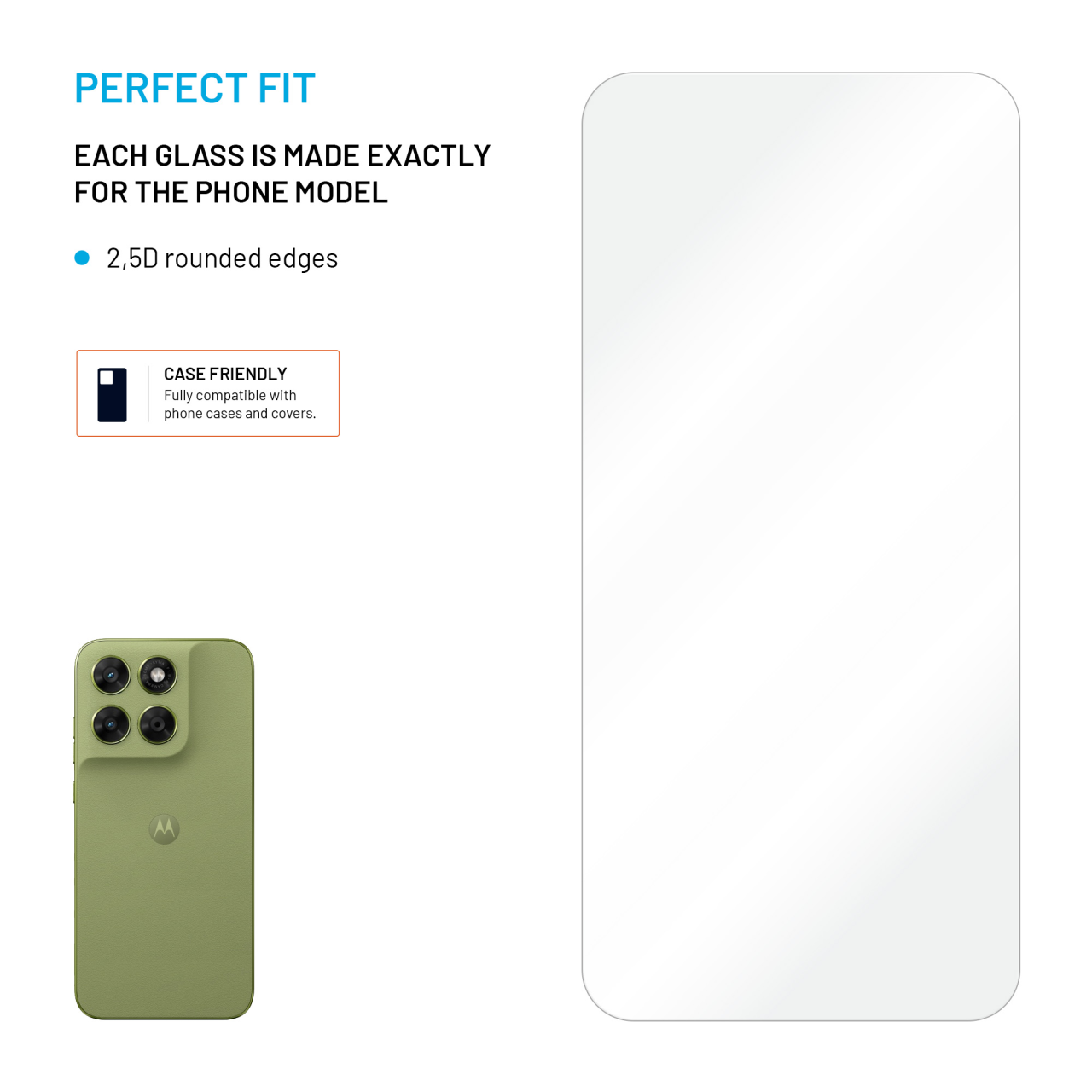 Ochranné sklo tvrzené sklo FIXED pro Motorola Moto G67 5G, 2ks, čiré
