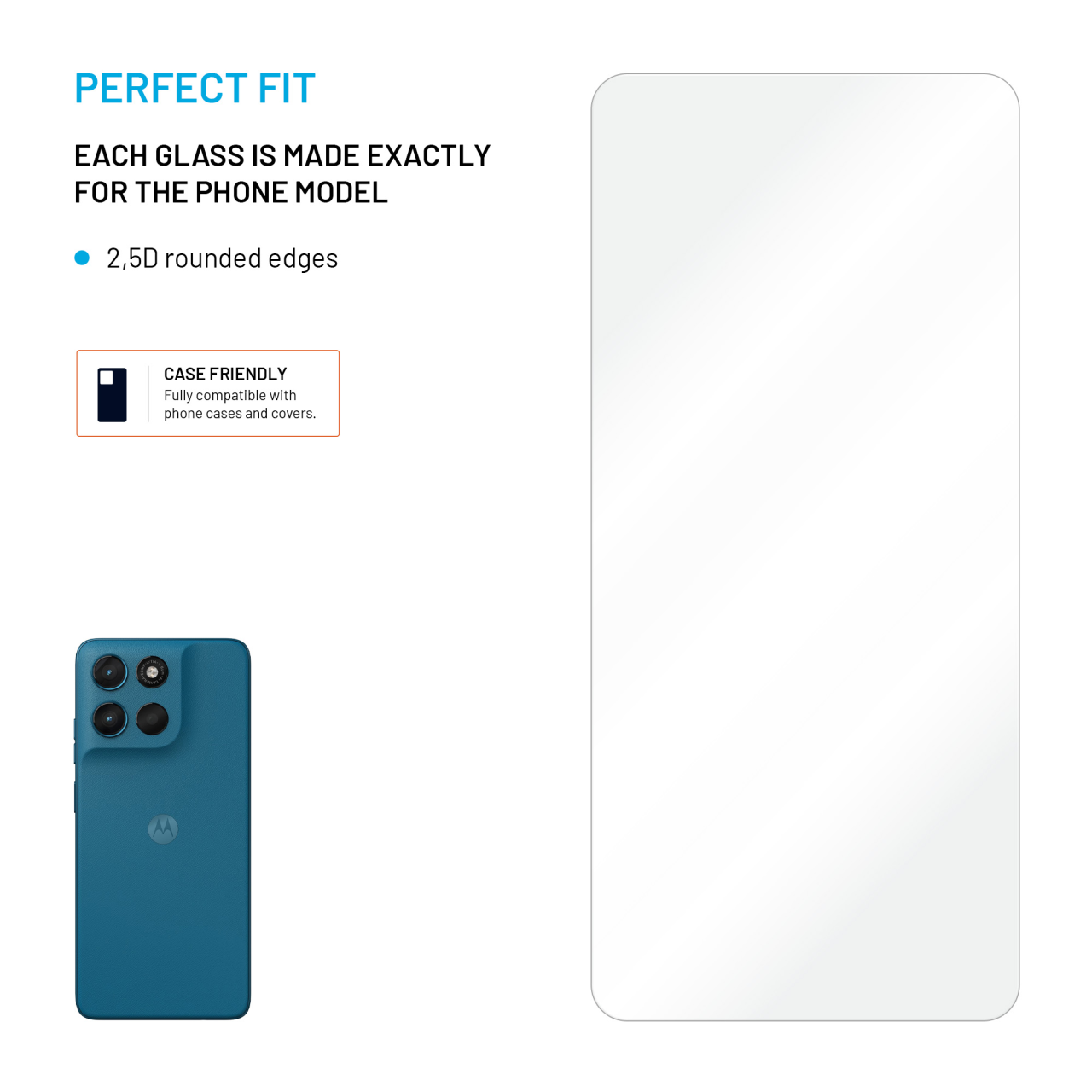 Ochranné sklo tvrzené sklo FIXED pro Motorola Moto G57 power 5G, 2ks, čiré