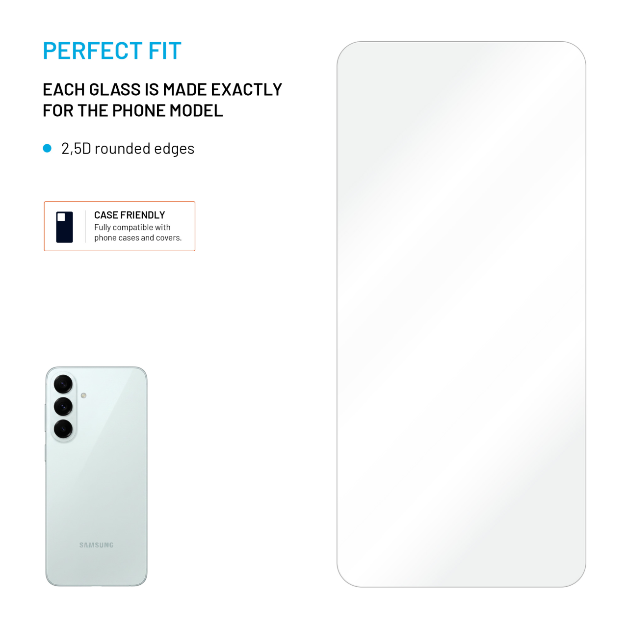 Ochranné sklo tvrzené sklo FIXED pro Samsung Galaxy S26 FE, 2ks, čiré