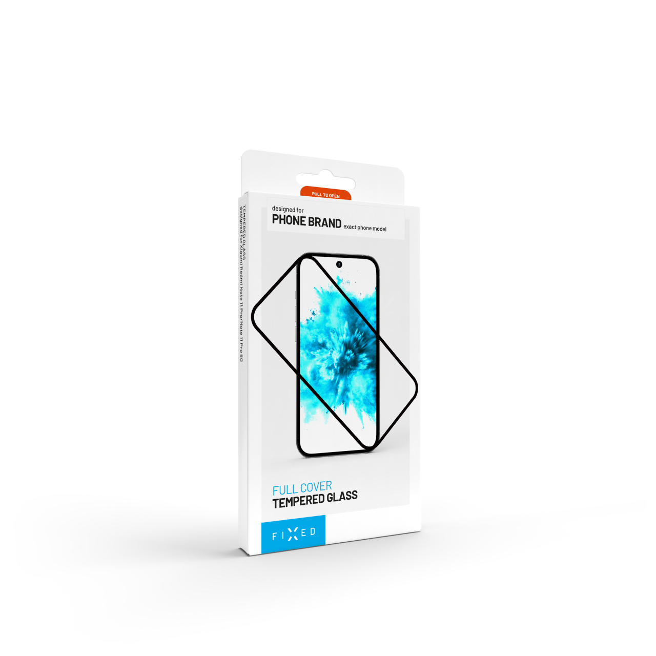 Tvrzené sklo na mobil Apple iPhone 15 Pro Max - Fixed Full-Cover, černý rámeček
