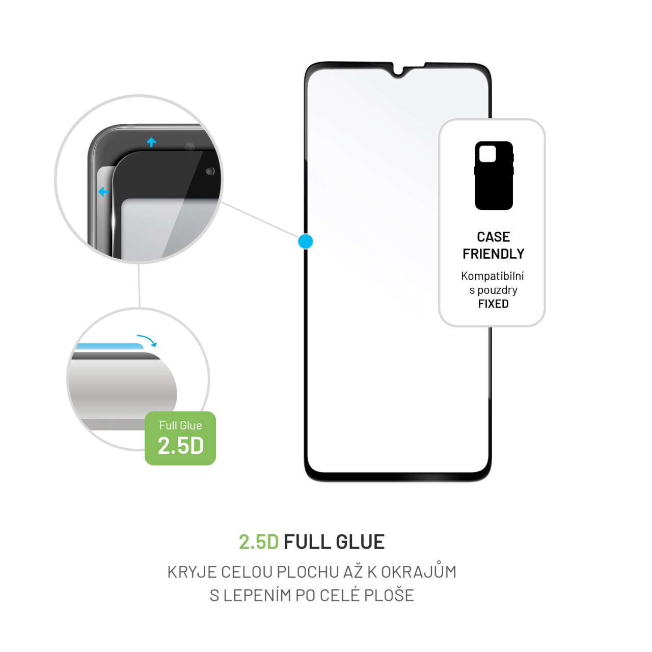 FIXED Full-Cover ochranné tvrzené sklo - Samsung Galaxy Xcover 6 Pro, černé