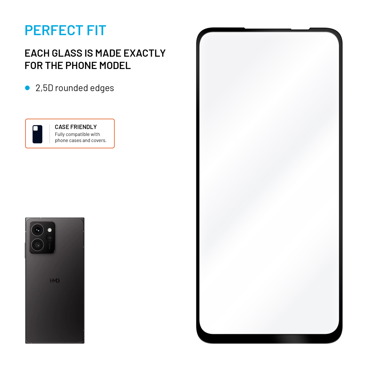 FIXED Full-Cover ochranné tvrzené sklo - HMD Skyline 5G, černé