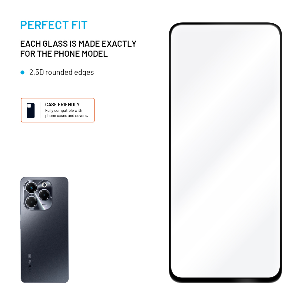 FIXED Full-Cover ochranné tvrzené sklo - Infinix Note 40X 5G, černé