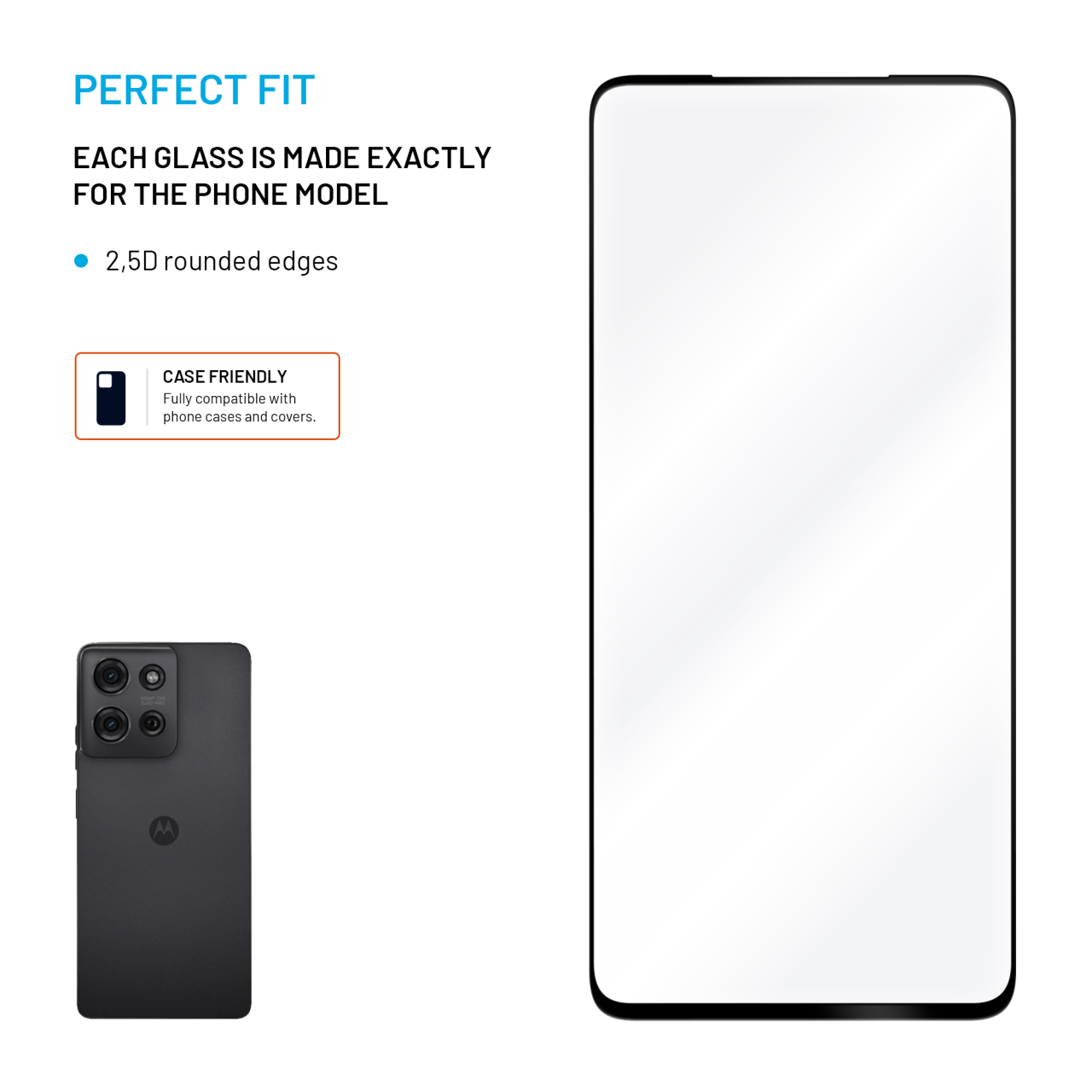 FIXED Full-Cover tvrzené sklo – Motorola G75 5G