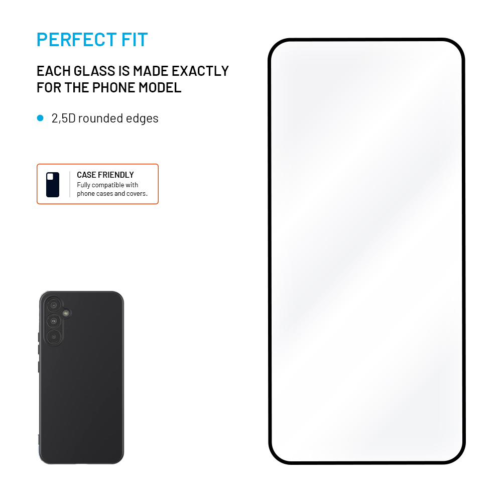 FIXED Full-Cover ochranné tvrzené sklo - Samsung Galaxy A36 5G/A56 5G, černé