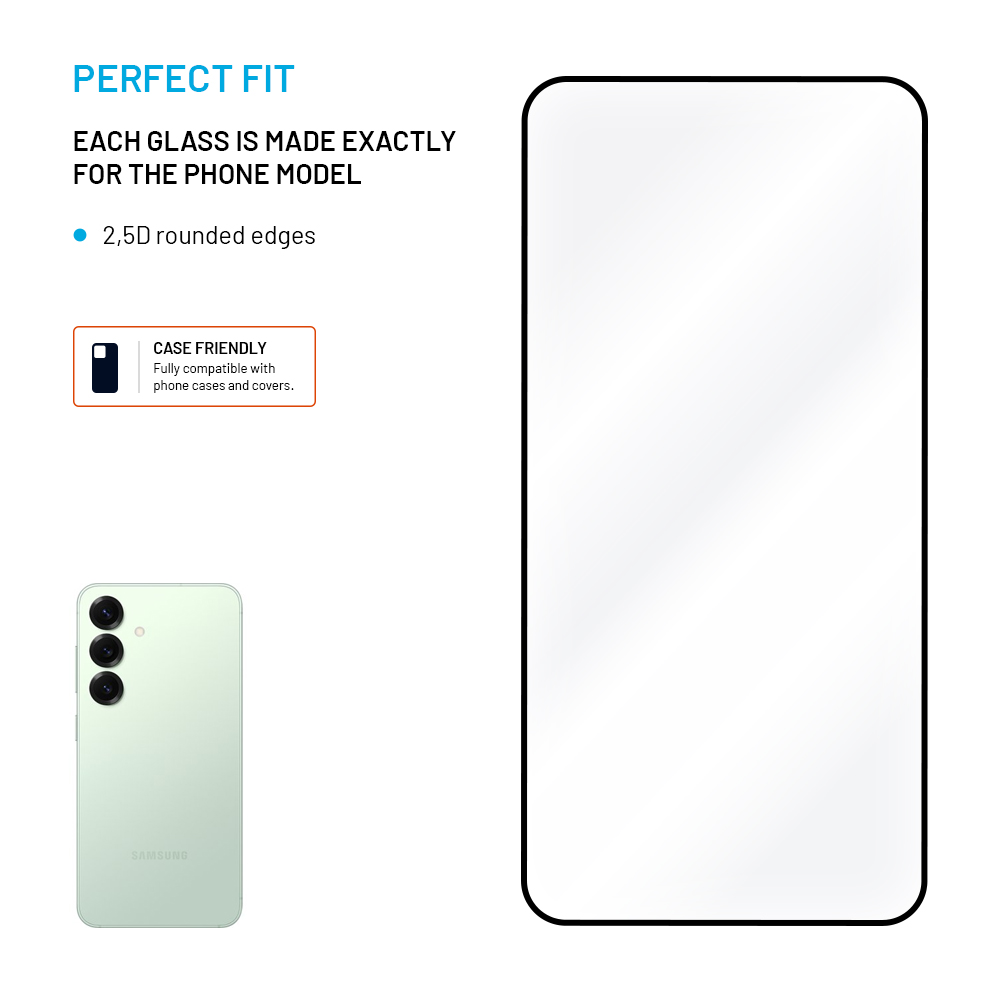 Ochranné tvrzené sklo FIXED Full-Cover pro Samsung Galaxy S25+, černé