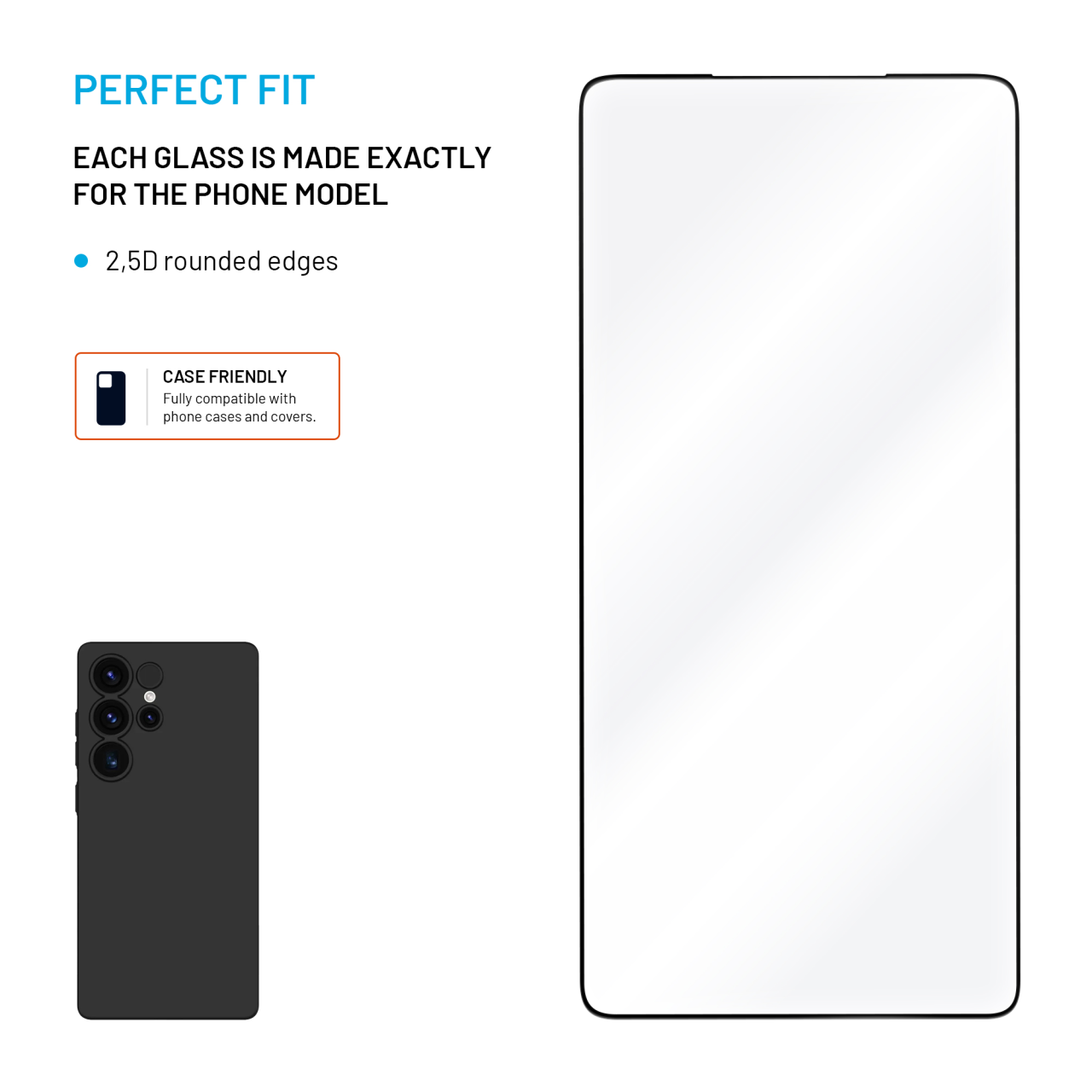 FIXED Full-Cover ochranné tvrzené sklo - Samsung Galaxy S25 Ultra, černé