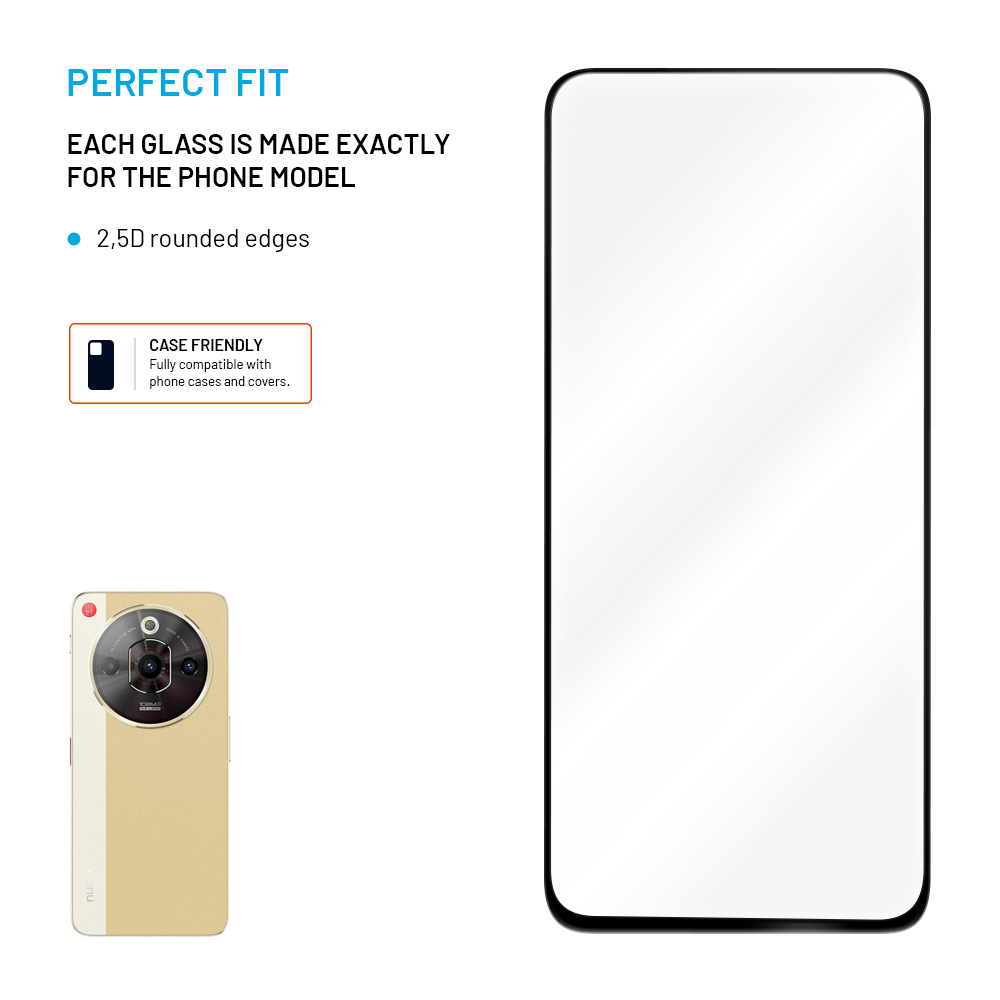 FIXED Full-Cover ochranné tvrzené sklo - Nubia Focus 5G Pro, černé