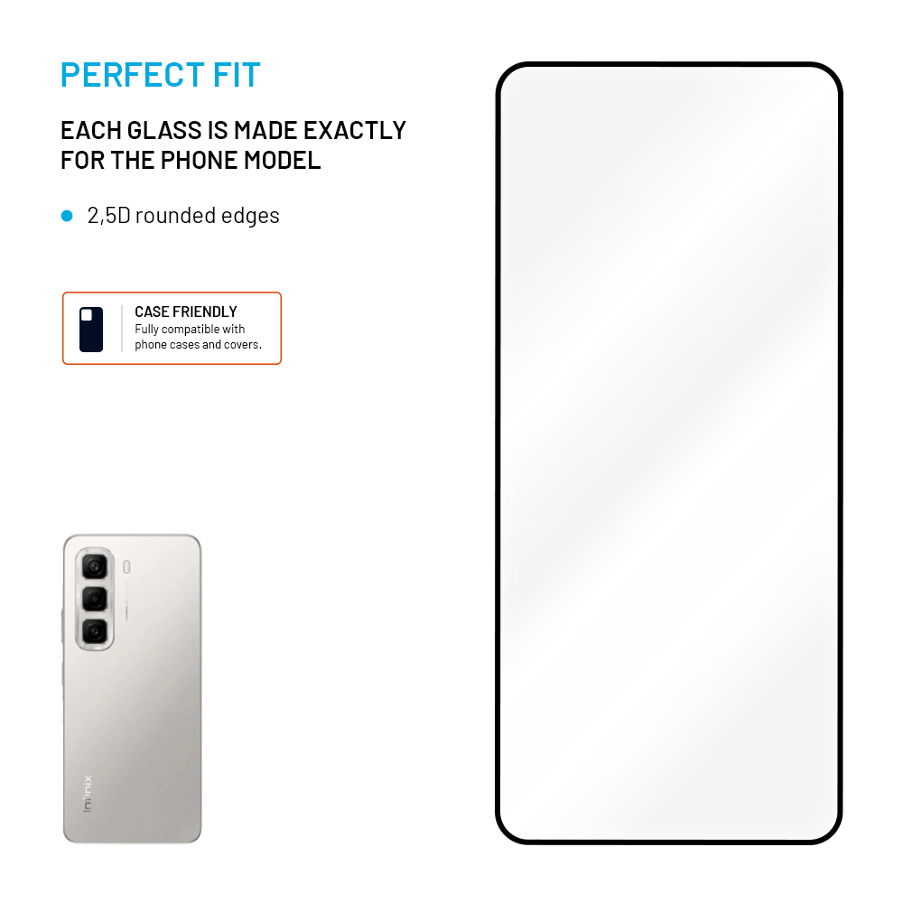 FIXED Full-Cover ochranné tvrzené sklo - Infinix Hot 50 4G, černé