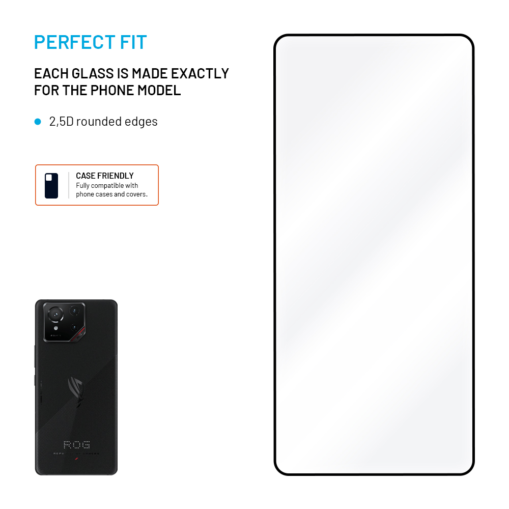 FIXED Full-Cover ochranné tvrzené sklo - Asus ROG Phone 9/9 Pro, černé