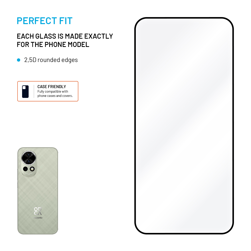 FIXED Full-Cover ochranné tvrzené sklo - Huawei Nova 13, černé