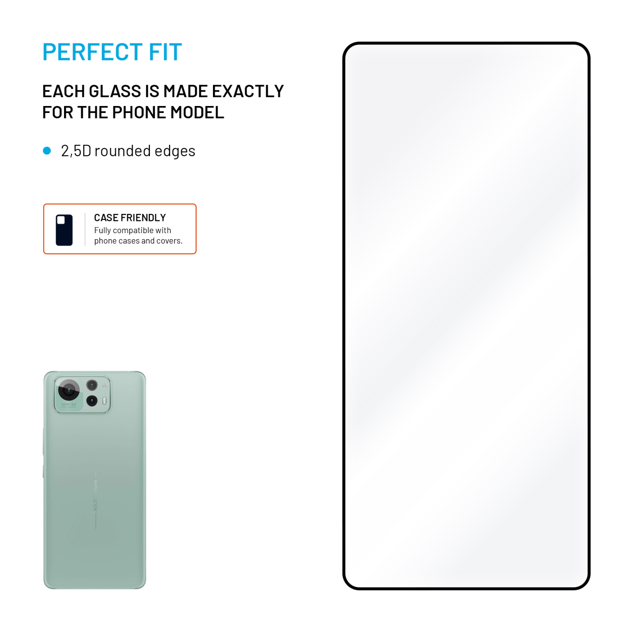 FIXED Full-Cover ochranné tvrzené sklo - Asus Zenfone 12 Ultra, černé