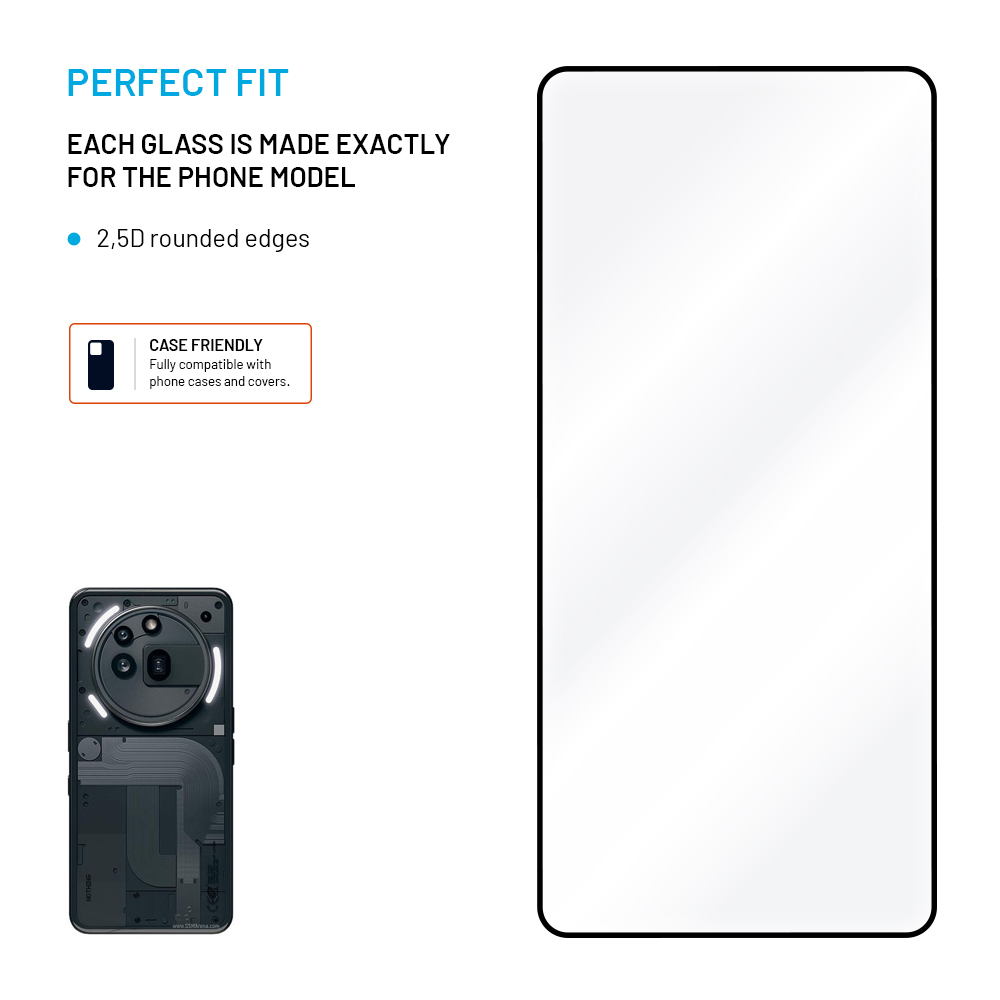 FIXED Full-Cover ochranné tvrzené sklo - Nothing Phone (3) 5G, černé