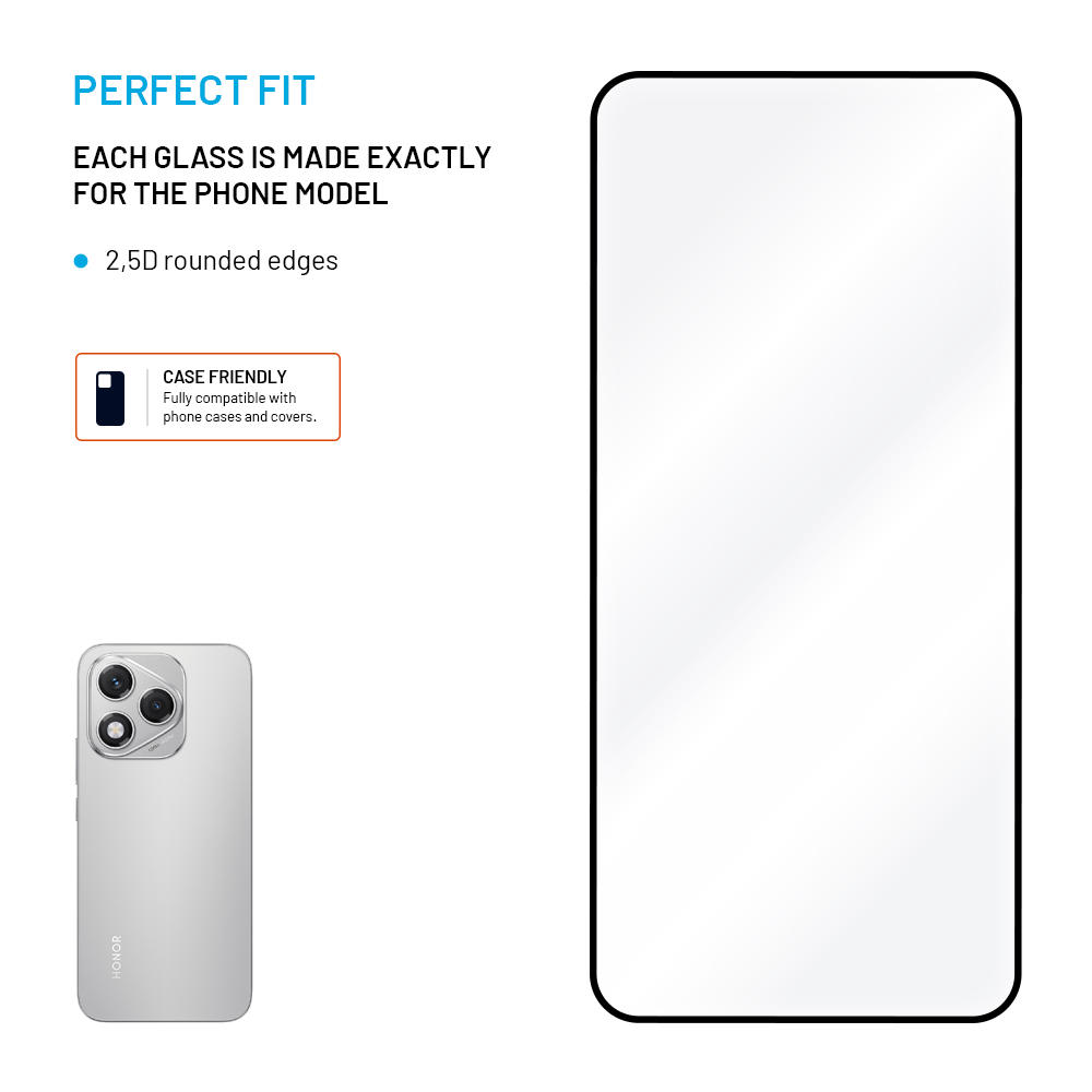 FIXED Full-Cover ochranné tvrzené sklo - Honor 400 Lite, černé