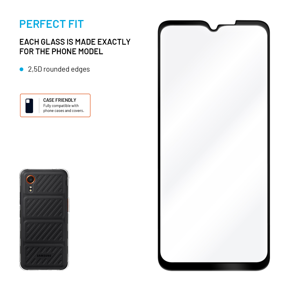 FIXED Full-Cover ochranné tvrzené sklo - Samsung Galaxy Xcover 7 Pro, černé