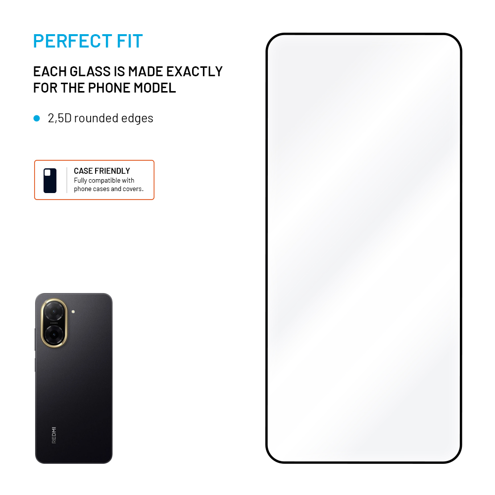 FIXED Full-Cover ochranné tvrzené sklo - Xiaomi Redmi A5, černé