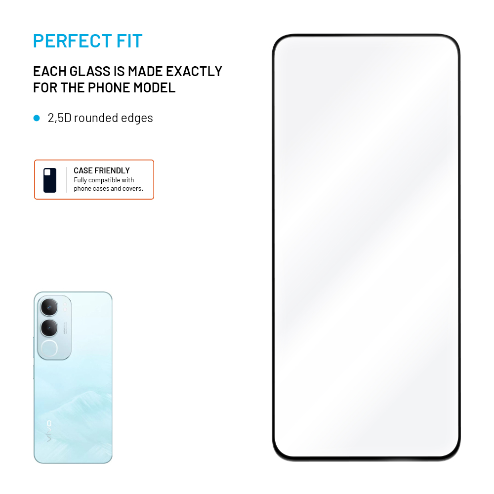 Ochranné tvrzené sklo FIXED Full-Cover pro Vivo Y19S 4G/Y29 5G, černé