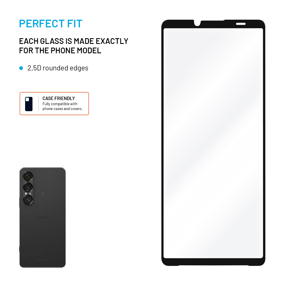 Ochranné tvrzené sklo FIXED Full-Cover pro Sony Xperia 10 VII, černé