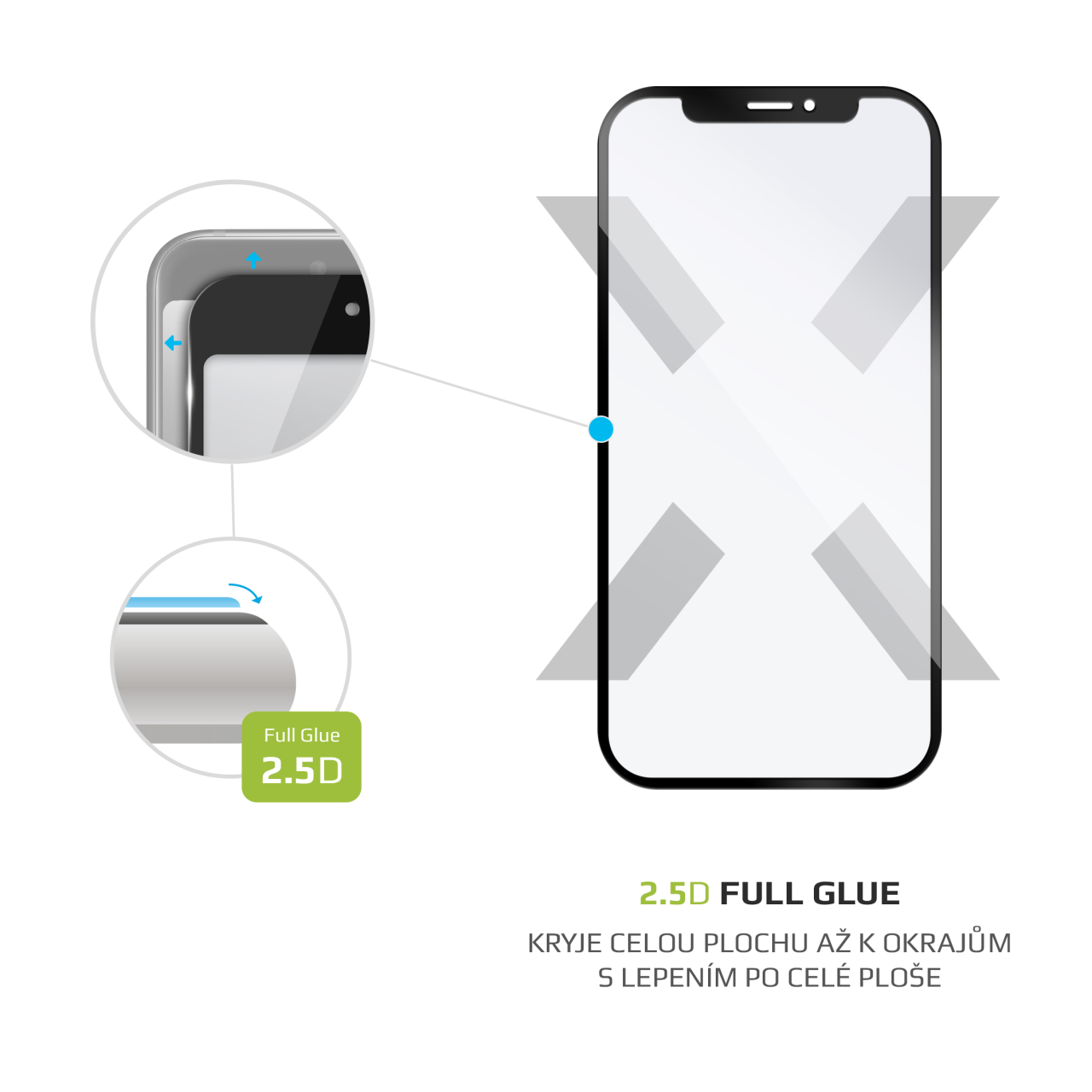 FIXED Full-Cover ochranné tvrzené sklo - Apple iPhone X/XS/11 Pro, černé