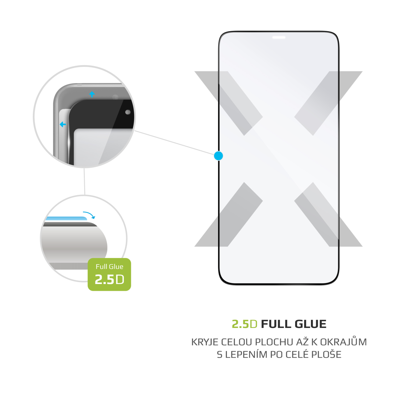 FIXED Full-Cover ochranné tvrzené sklo - Apple iPhone 12 Pro Max, černé