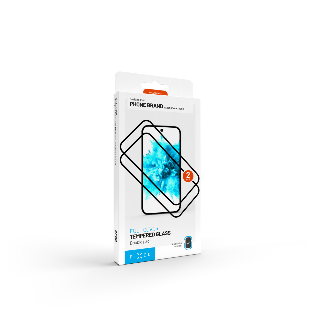 Tvrzené sklo na mobil Apple iPhone 17 Pro / 18 Pro - Fixed Full-Cover, 2 ks, černý rámeček