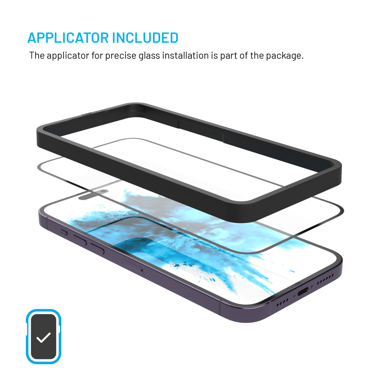 FIXED Full-Cover iPhone 17 Pro Max – 2 ks sklo černé s aplikátorem