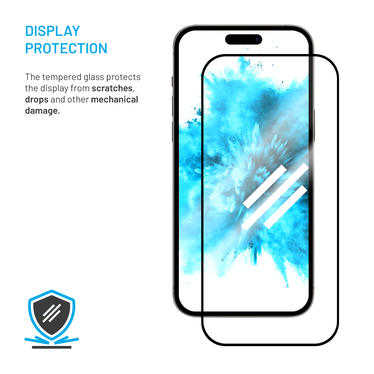Tvrzené sklo FIXED Full-Cover s aplikátorem pro Xiaomi Redmi A7 Pro 4G, 2ks, černé