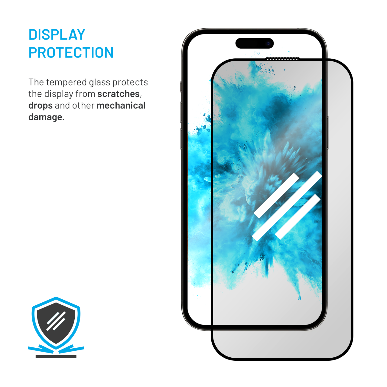 FIXED Ochranné tvrzené sklo Privacy Full-Cover pro Apple iPhone 16, lepení přes celý displej, černé