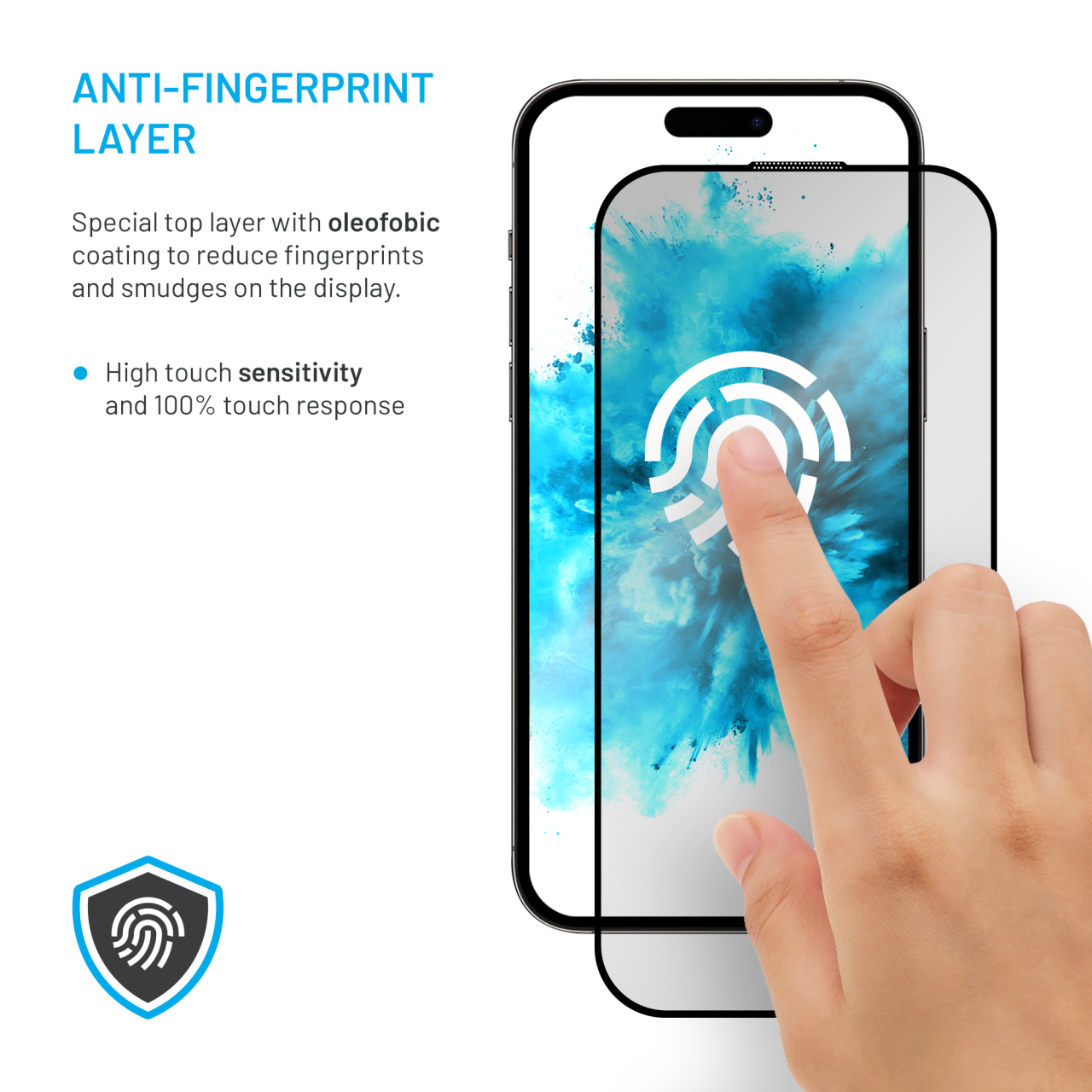 FIXED Ochranné tvrzené sklo Privacy Full-Cover pro Apple iPhone 16 Plus, lepení přes celý displej, černé
