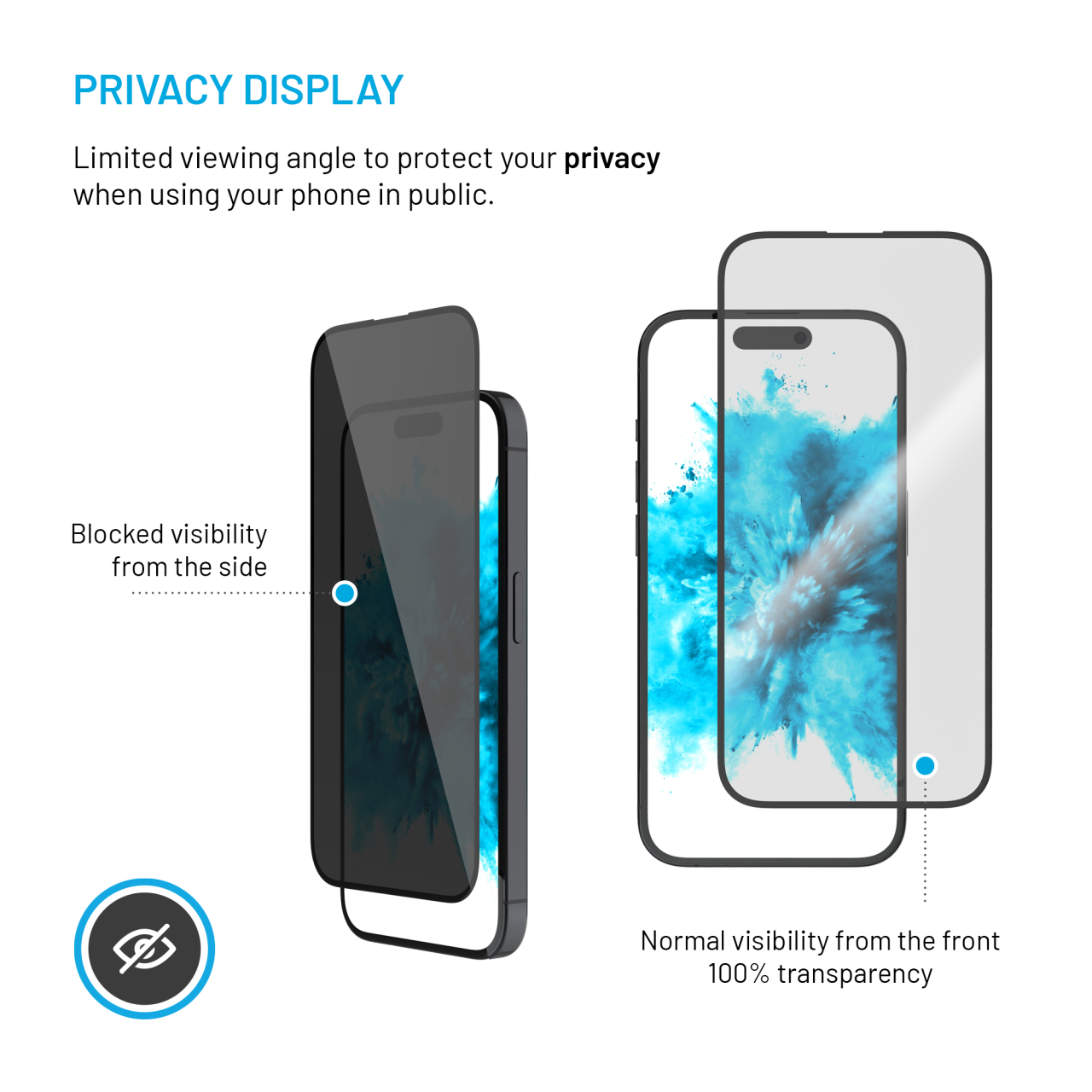 FIXED Ochranné tvrzené sklo Privacy Full-Cover pro Apple iPhone 16 Pro Max, lepení přes celý displej, černé