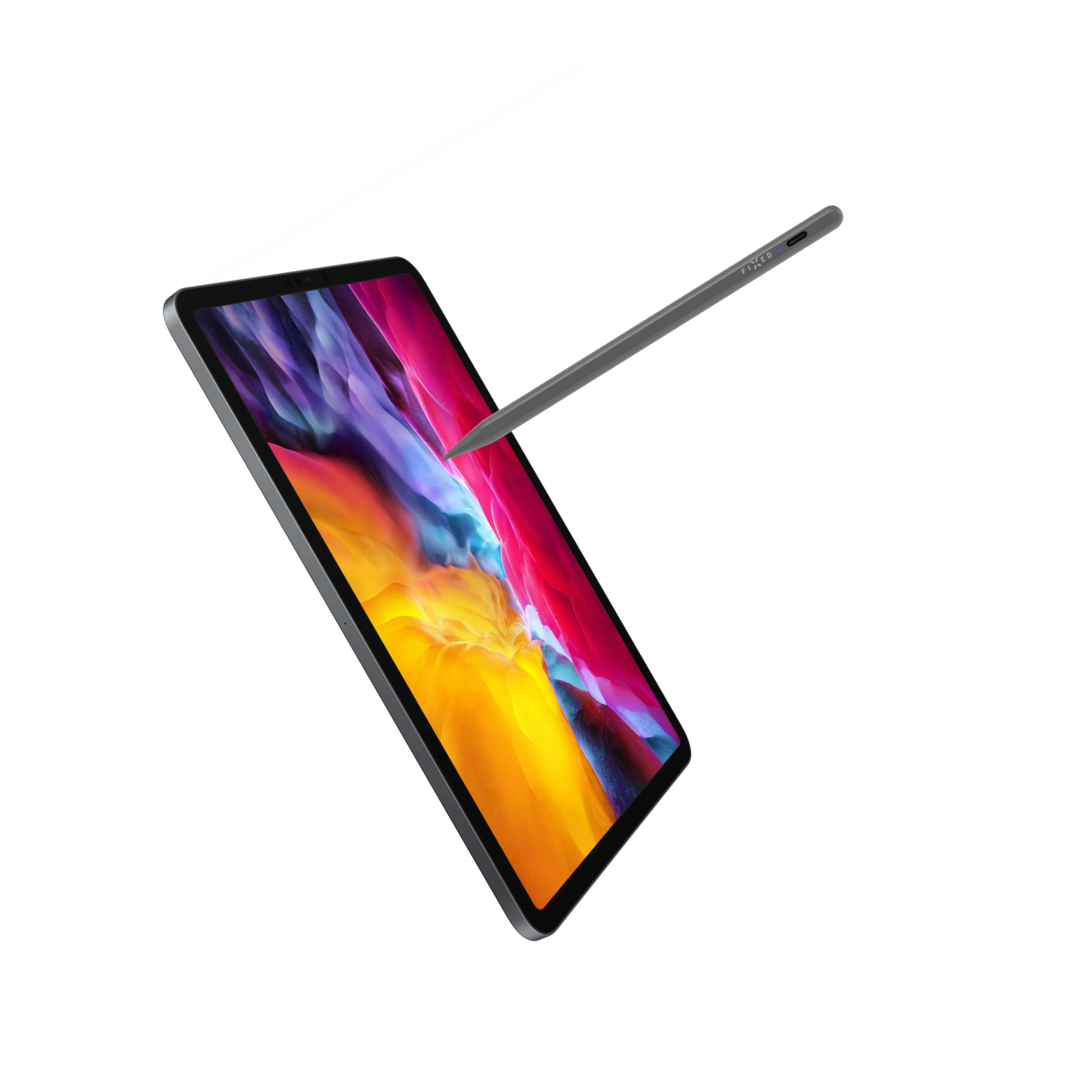 FIXED Aktivní stylus Graphite Uni s magnety pro kapacitní dotykové displeje, šedý