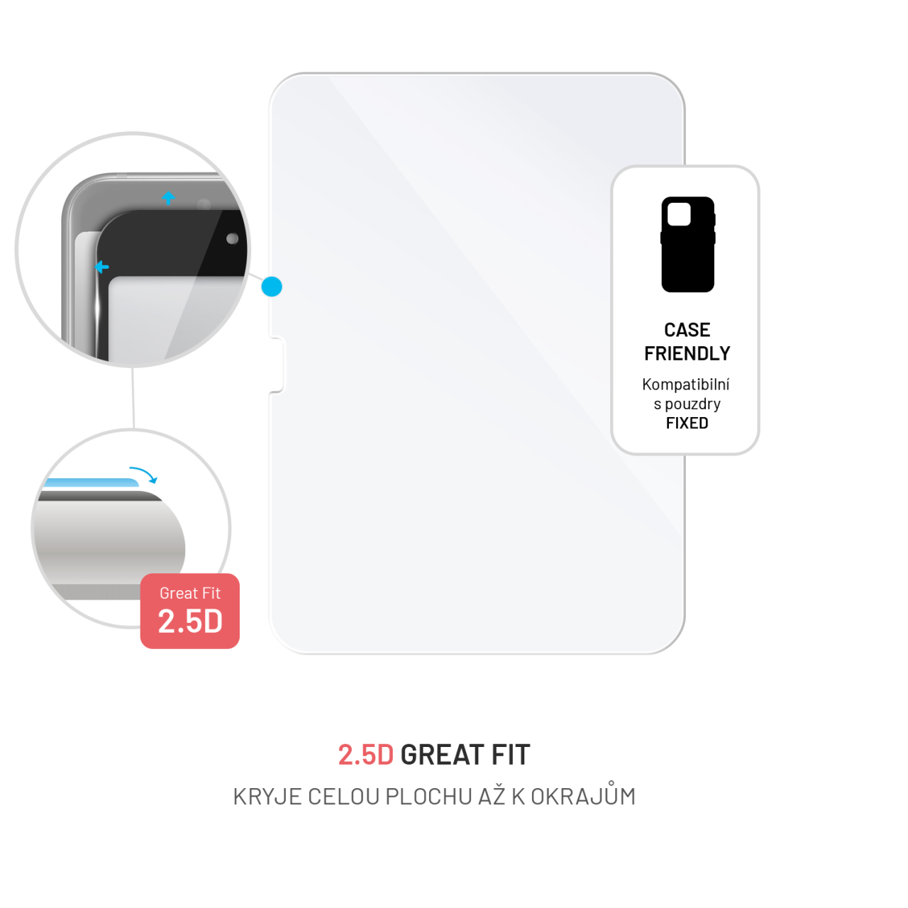 FIXED Ochranné tvrzené sklo pro Apple iPad 10,9" (2022)/iPad 11" (2025), čiré