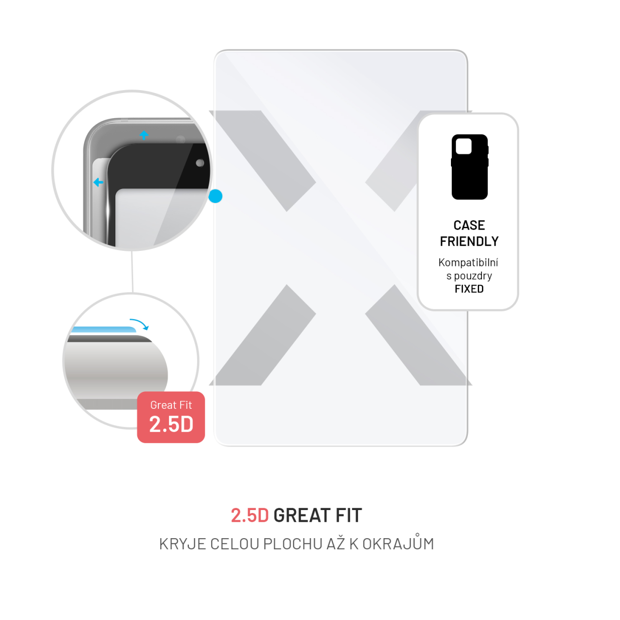 FIXED Ochranné tvrzené sklo pro TCL Tab 10L (2. gen.), čiré