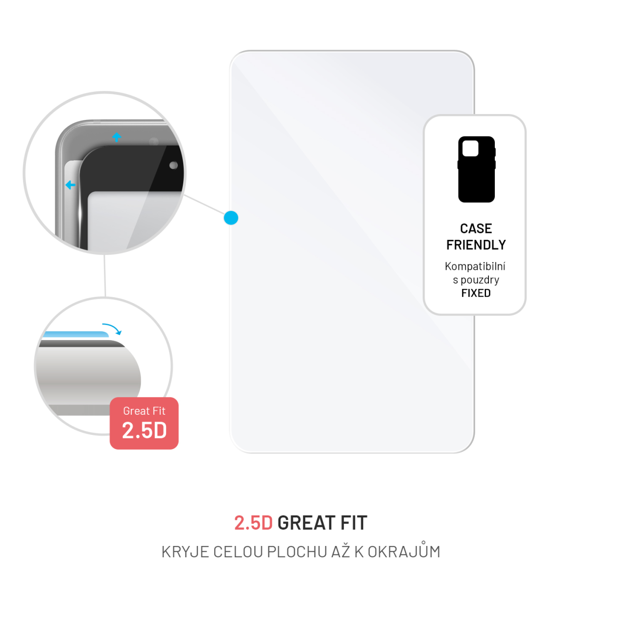 FIXED Ochranné tvrzené sklo pro Umidigi G1 Tab Mini, čiré
