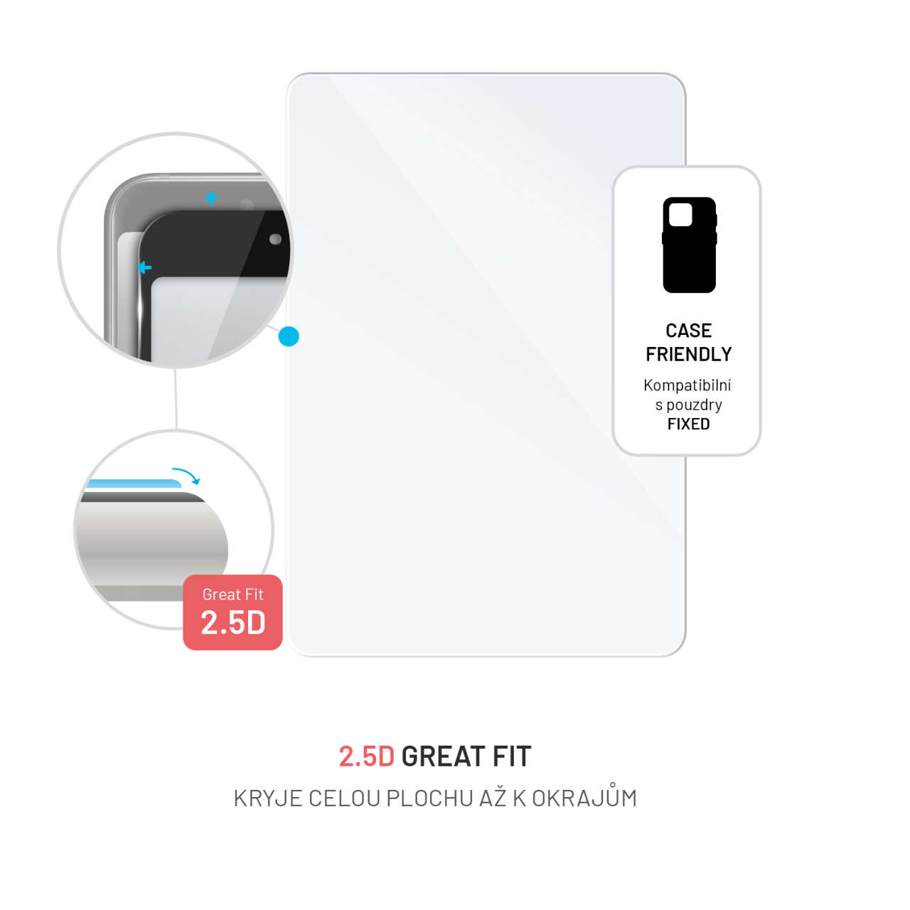 FIXED Ochranné tvrzené sklo pro Honor Pad V9, čiré