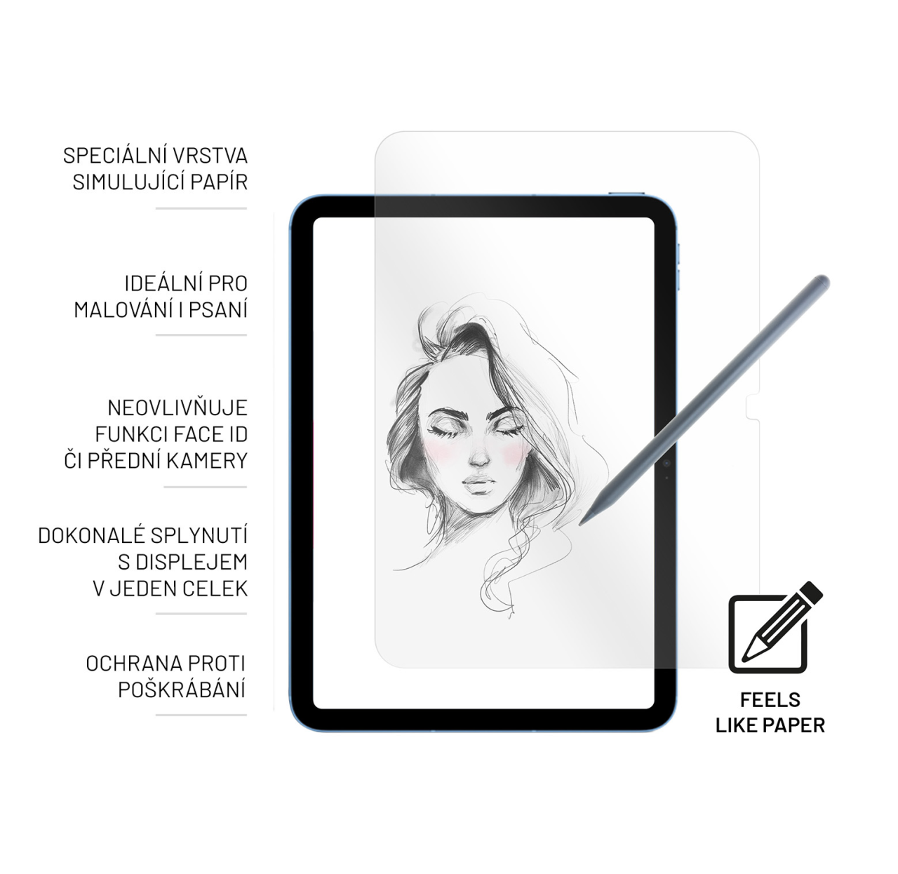 FIXED Ochranné tvrzené sklo PaperGlass Screen Protector pro Apple iPad 10,9" (2022)/iPad 11" (2025), čiré