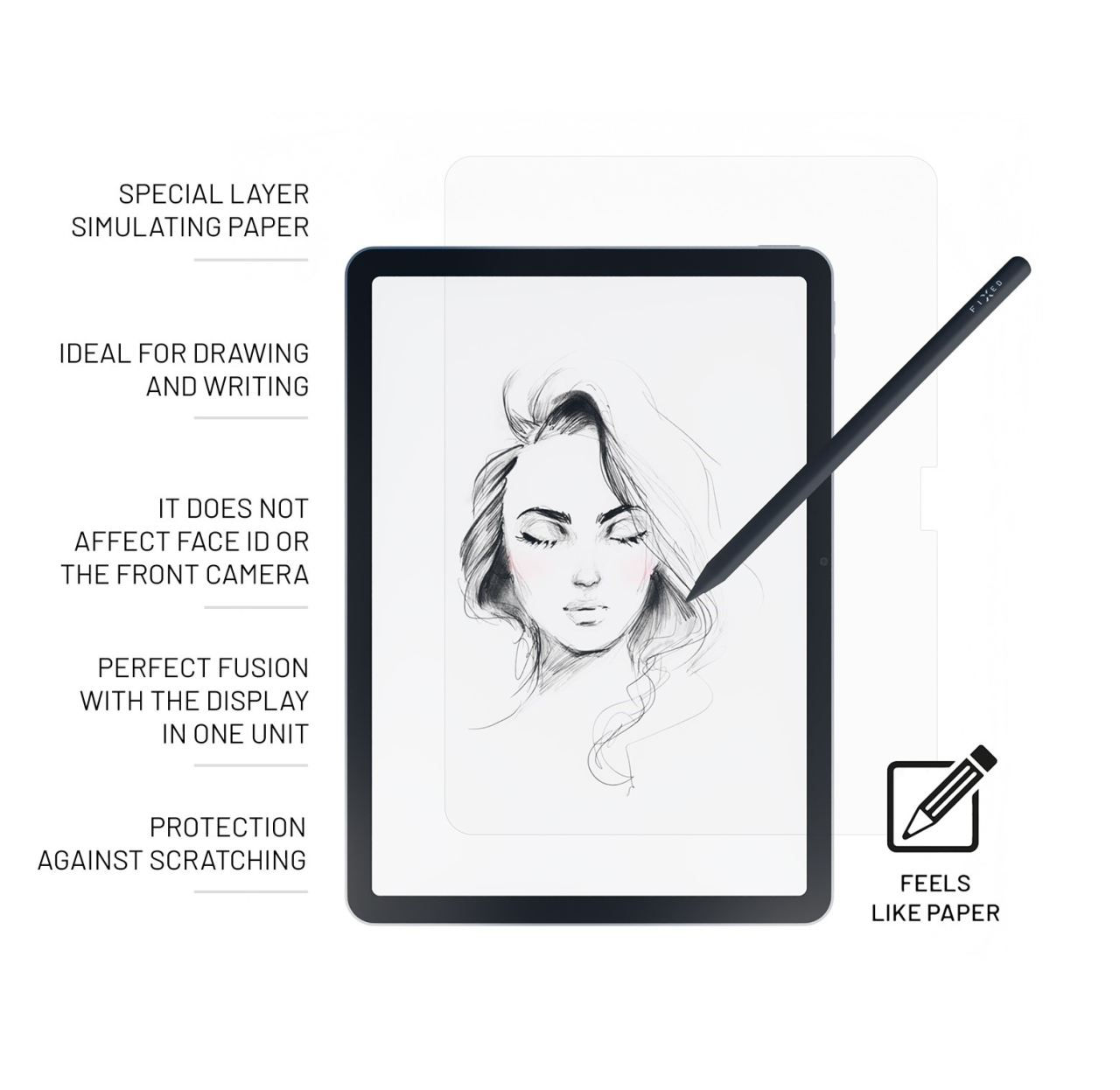 FIXED Ochranné tvrzené sklo PaperGlass Screen Protector pro Apple iPad Air 11" (2024/2025), čiré