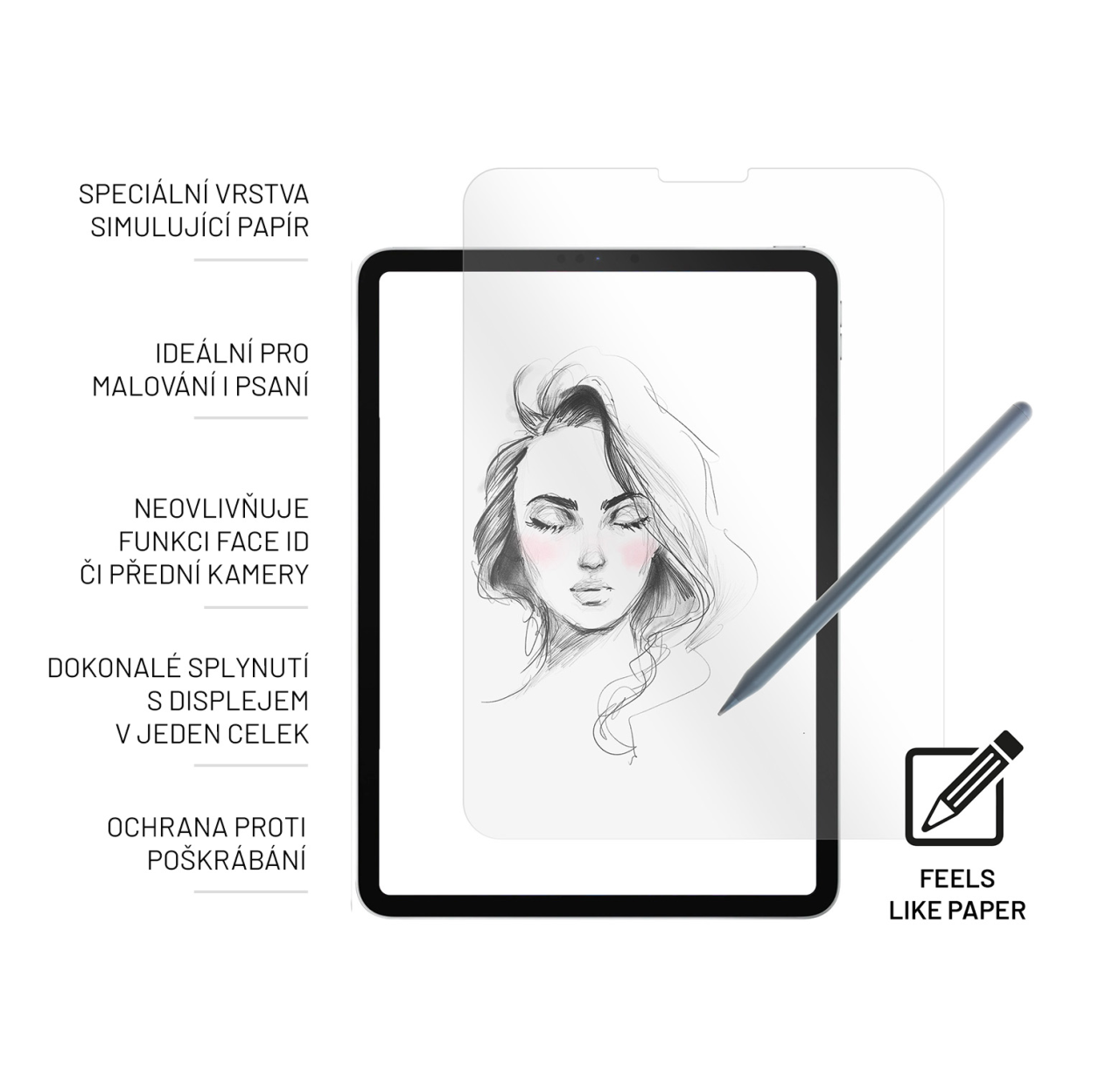 FIXED Ochranné tvrzené sklo PaperGlass Screen Protector pro Apple iPad Pro 11" (2018/2020/2021/2022), čiré