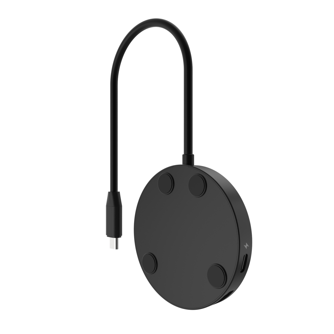 FIXED 7-portový USB-C MagHUB s bezdrátovým nabíjením a podporou MagSafe, pro notebooky a tablety, černý