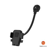 FIXED Univerzální držák do auta Iconiq Flex XL s flexibilní ohebnou nohou na sklo nebo na palubní desku, černý