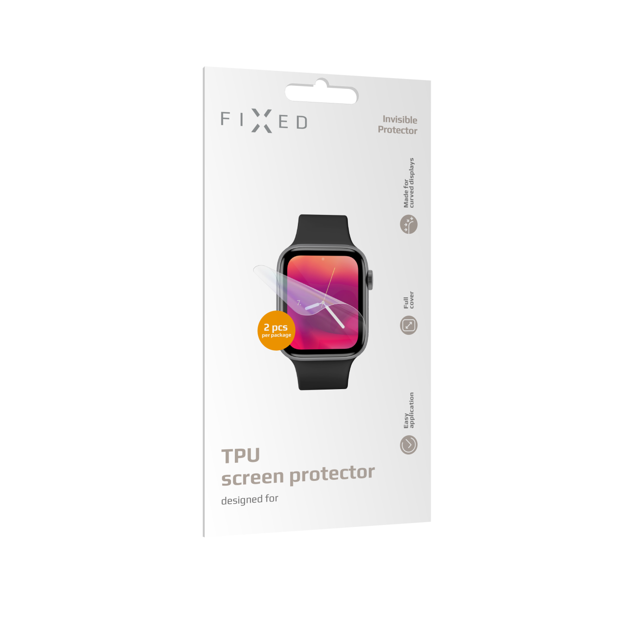 FIXED TPU folie na displej Invisible Protector pro Apple Watch 41mm, 2ks v balení, čirá