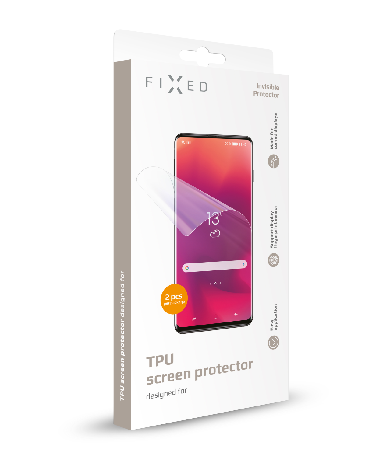 FIXED TPU folie na displej Invisible Protector pro Samsung Galaxy S22 Ultra 5G, 2ks v balení