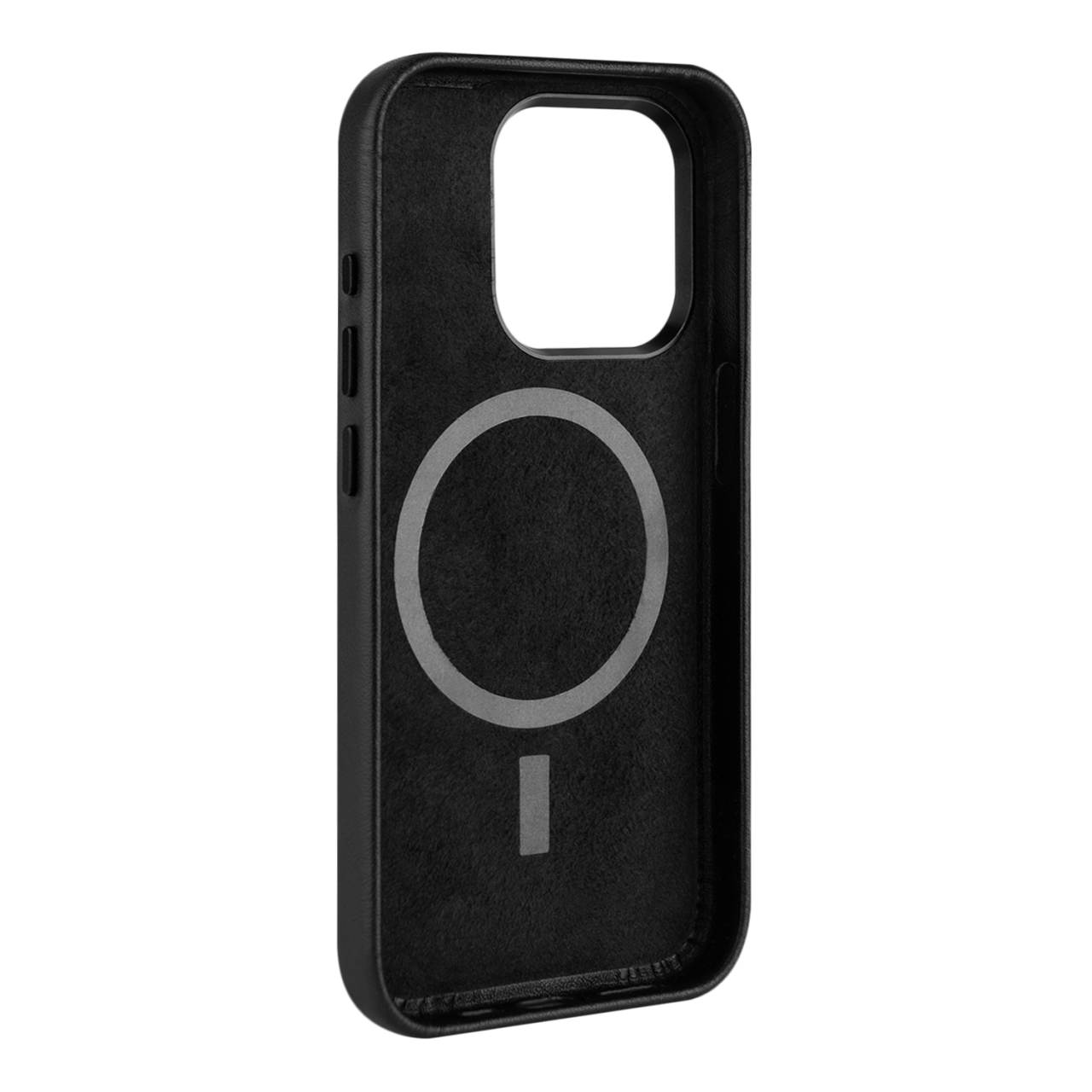 FIXED Kožený zadní kryt MagLeather s podporou MagSafe pro Apple iPhone 15 Pro Max, černý