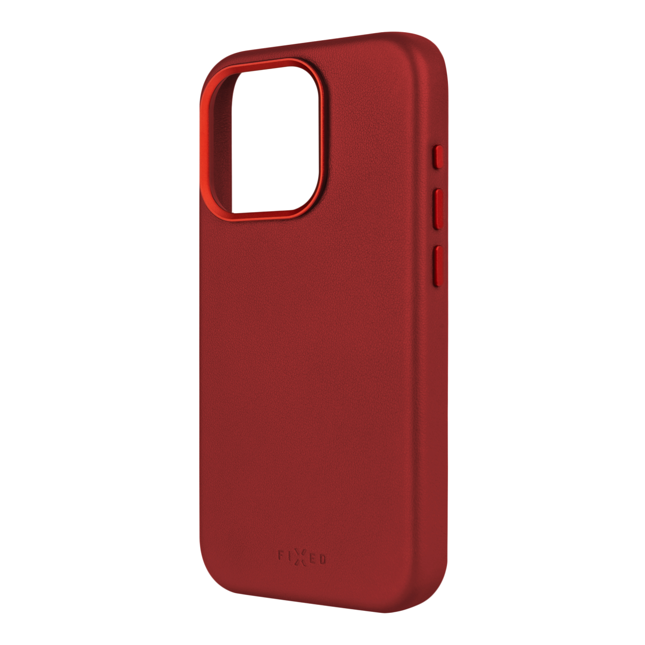 FIXED Kožený zadní kryt MagLeather s podporou MagSafe pro Apple iPhone 15 Pro Max, červený