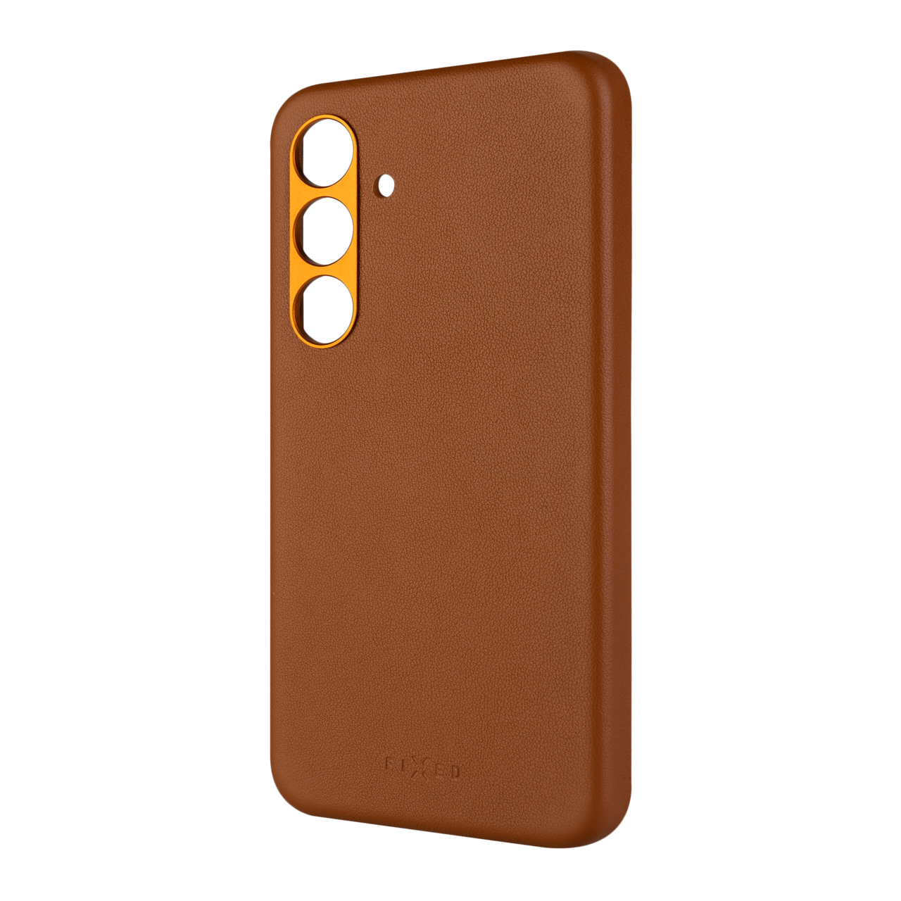 FIXED Kožený zadní kryt MagLeather s podporou MagSafe pro Samsung Galaxy S24, hnědý